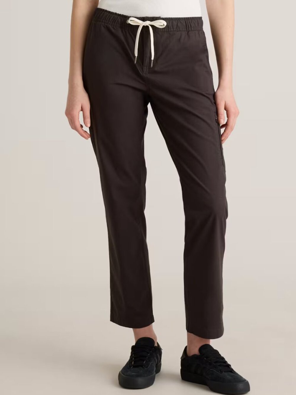 Quince Organic Stretch Ripstop Straight Pants in Steel - Small